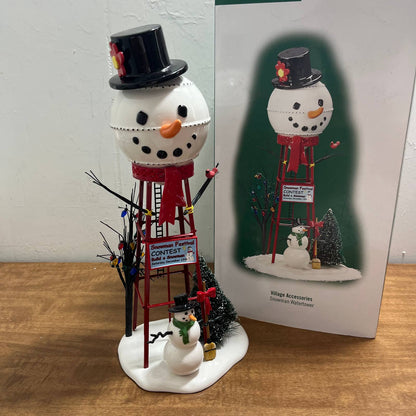 Department 56 Village "Snowman Watertower" #800013 Festival Contest IN BOX