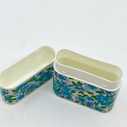 1960s PURSETTES by Campana Tampon Case Holder Blue Green Floral SD2