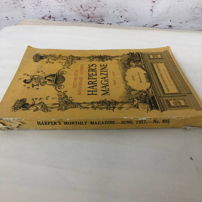 Harper's Monthly June 1917 67th Anniversary Many Ads World War I
