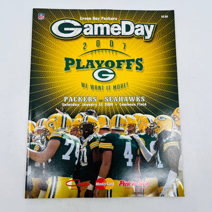 Game Day Green Bay Packers vs Seahawks 2007-2008 Playoff Program Brett Favre BA3