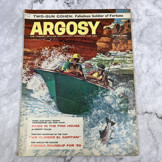 Vintage ARGOSY Men's Magazine April 1959 Climbing El Capitan Fishing TJ3