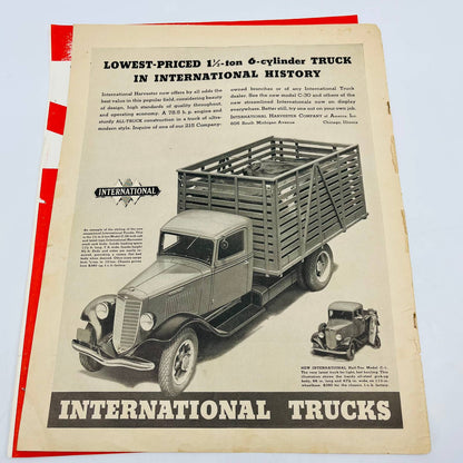 1930-40s Set of 4 Renault Plymouth International Chevy Original Print Ads TA8