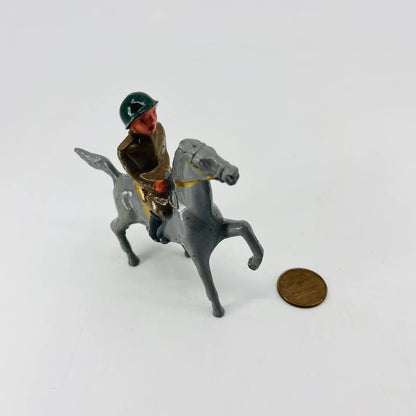Antique WWI US Mounted Soldier Horseback Lead Toy SB5