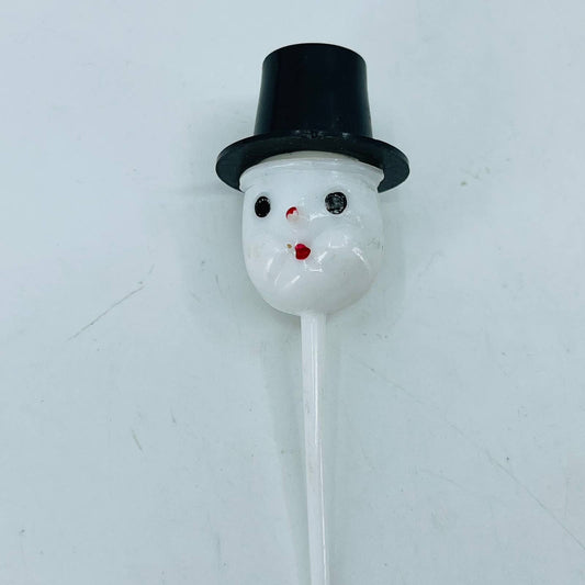 Vintage Celluloid Frosty The Snowman Muffin Cupcake Topper SB1