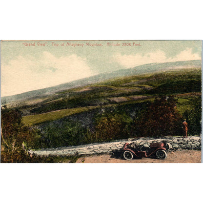Antique Fold Out Panoramic Postcard View from Top of Allegheny Mountain PA TI1-1