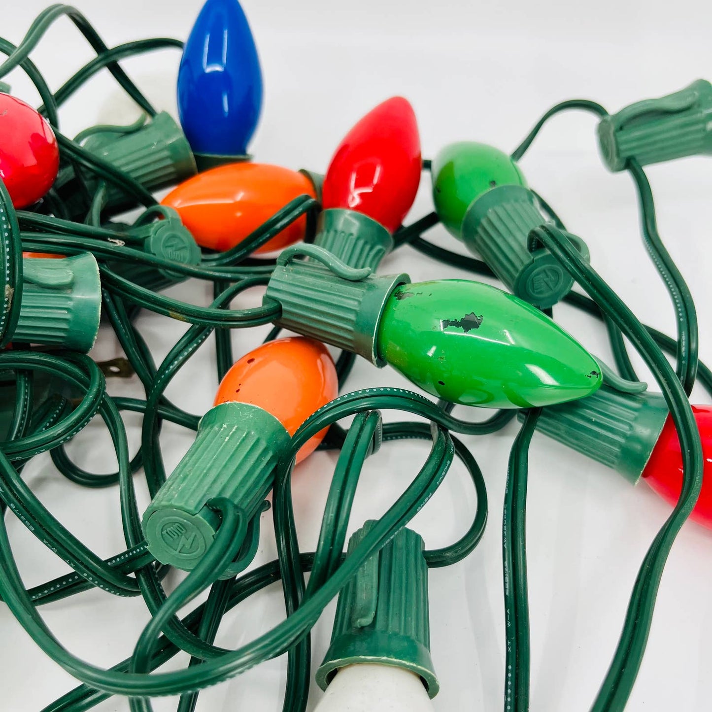 VTG String Big Bulb Glass Christmas Lights Toyo Holiday Lighting Needs Bulbs TB7