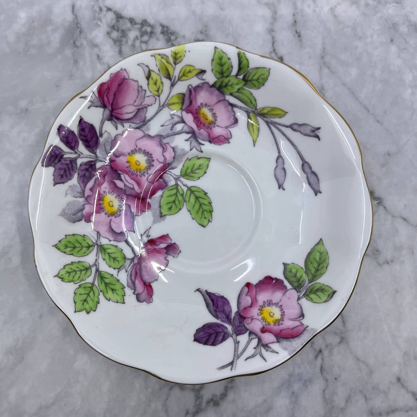 Vintage Fine China Saucer ONLY Royal Albert tea cup "Dog Rose" TA7-4