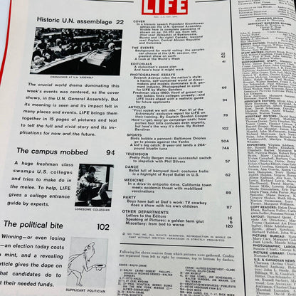 October 3, 1960 LIFE Magazine - EISENHOWER'S SPEECH AT THE U.N. TA4