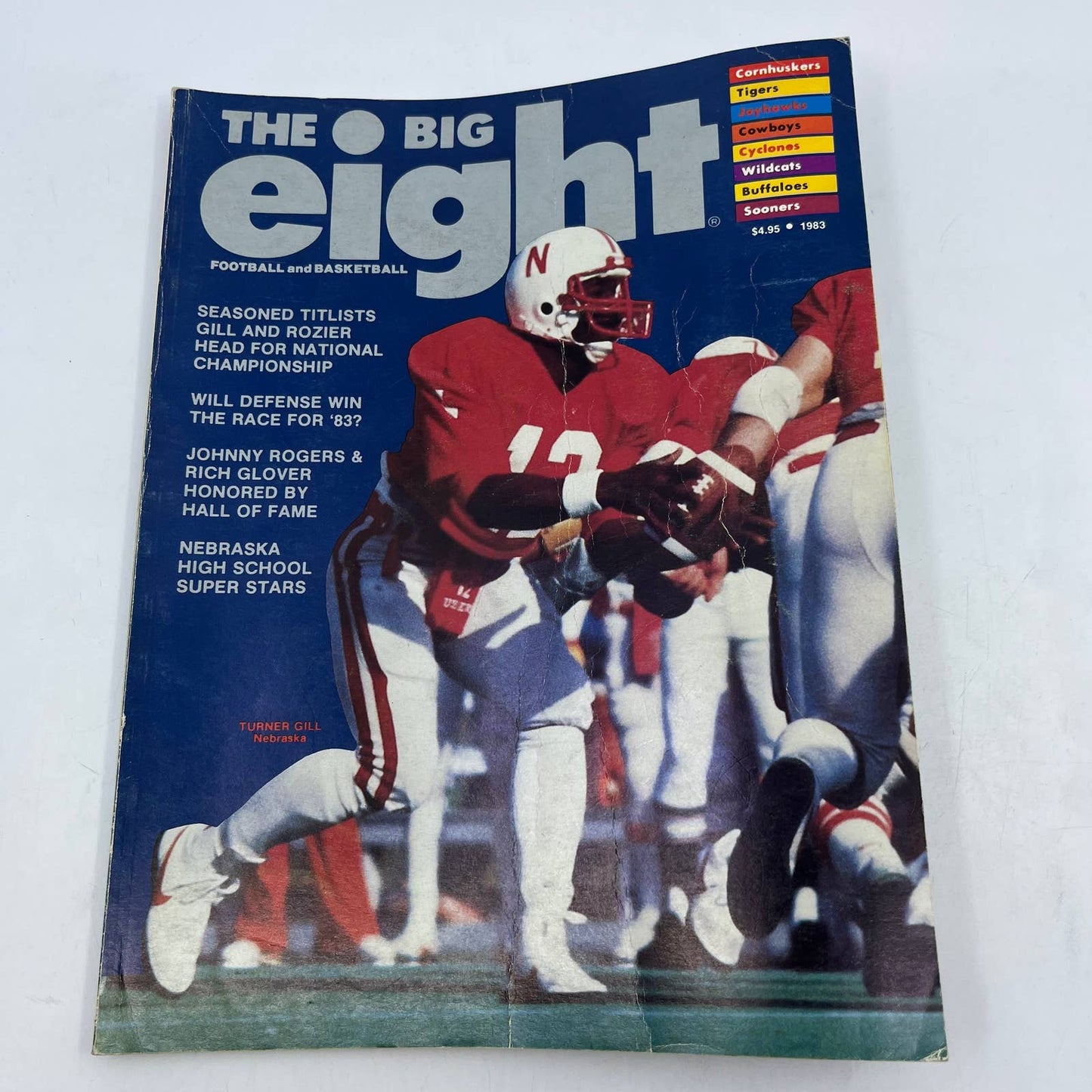 1983 Big Eight Football & Basketball Magazine Turner Gill Nebraska Huskers TH6