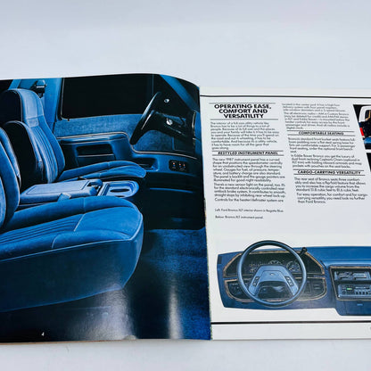 1987 Ford Bronco Car Brochure Catalog Engle Ford Millersburg PA BA1