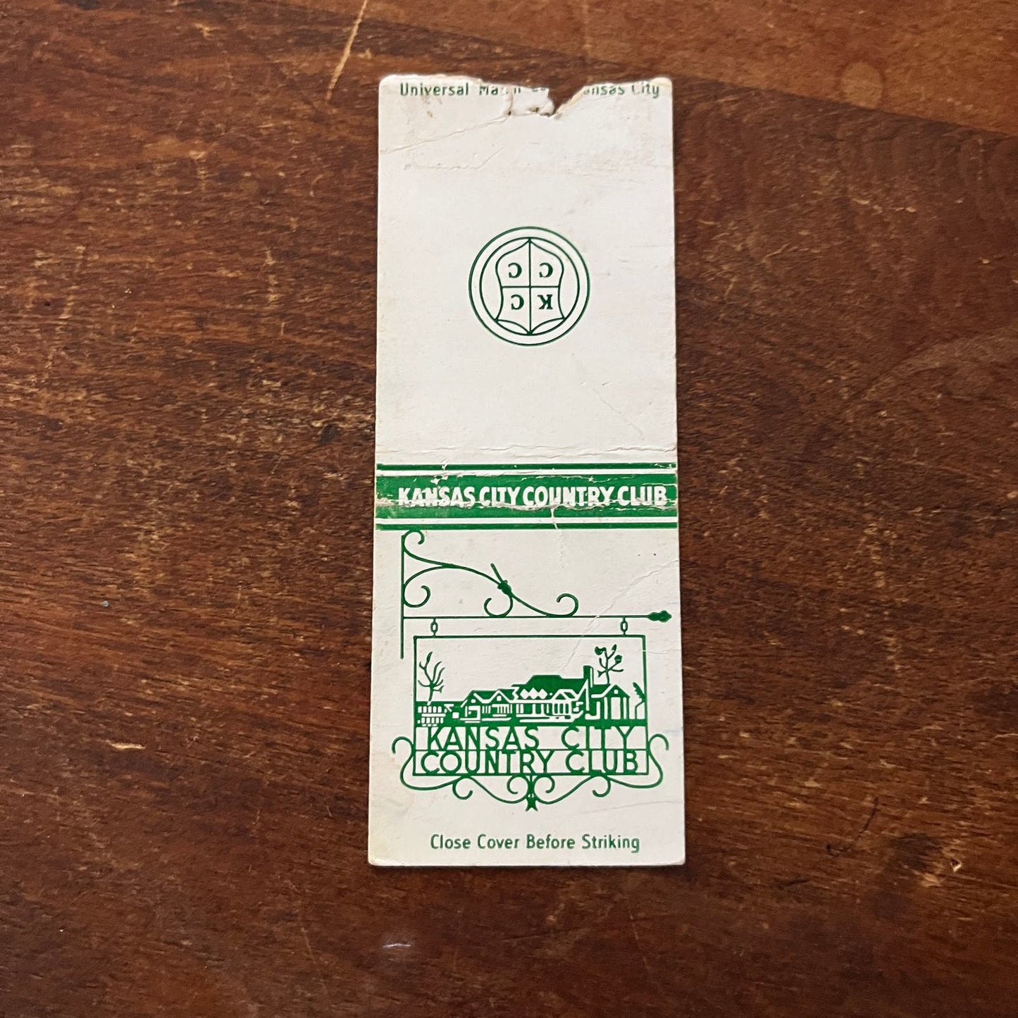 The Kansas City Country Club Kansas City MO Advertising Matchbook Cover SB3-M6
