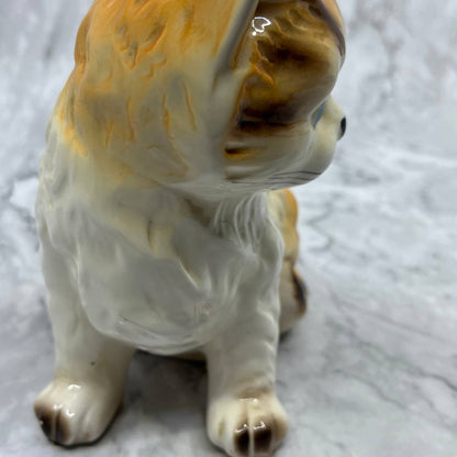 1970s Retro Tabby Cat Ceramic Planter 5x6" TE3