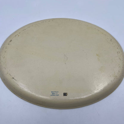 Vtg Oval Tray Alcohol Proof Paper Mache Alfred Knobler Highmount Roses 14" TH2