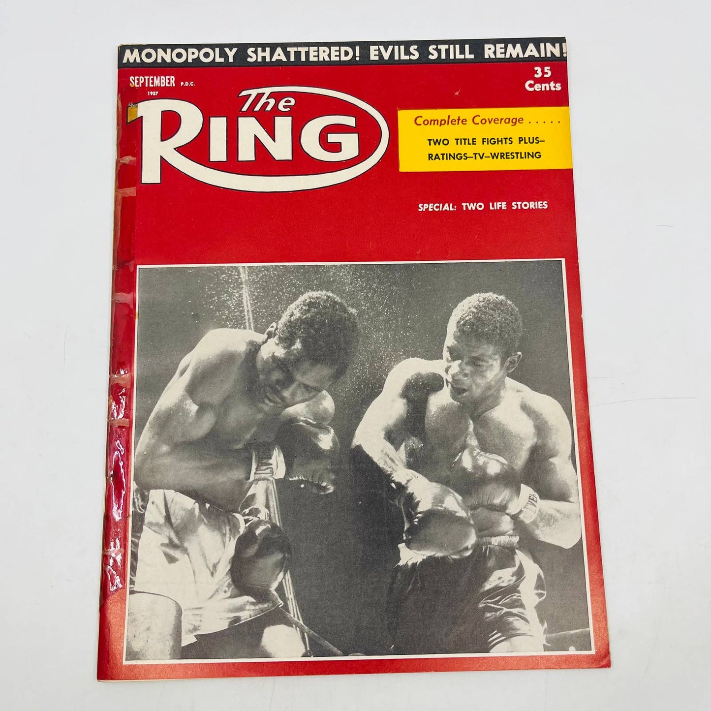 1957 September - The Ring Boxing Magazine Alex Miteff Eddie Machen Patterson TA5