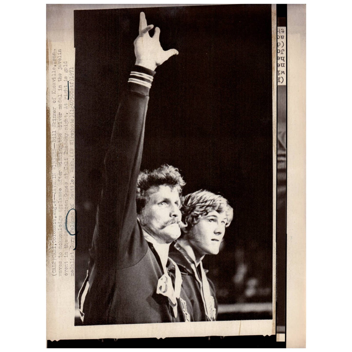 1971 Original Press Photo Javelin Gary Feldman Pan American Games 8x10" AD2