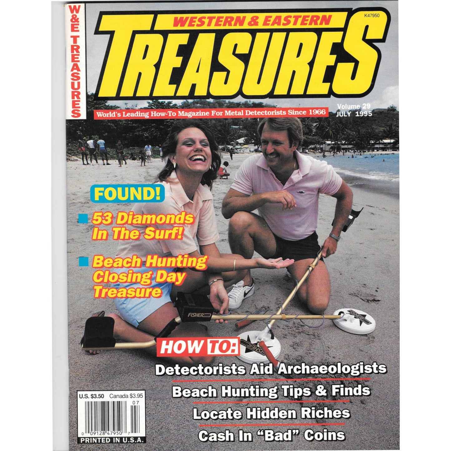 Western and Eastern Treasures Magazine July 1995 Vol. 29 Metal Detecting Gold M1