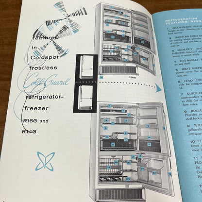 MCM 1950s COLDSPOT COLD GUARD REFRIGERATORS INSTRUCTION MANUAL WITH RECIPES A2
