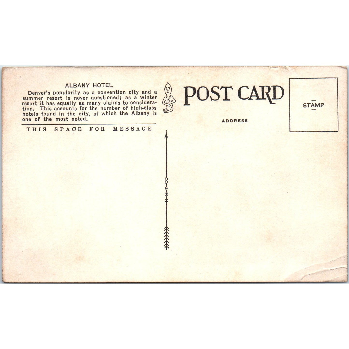 Albany Hotel Denver Colorado Original Postcard P2-6