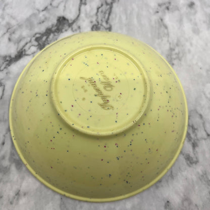 MCM Imperial Ware Speckled Confetti Yellow Ice Cream Bowl Melmac Malamine TA3