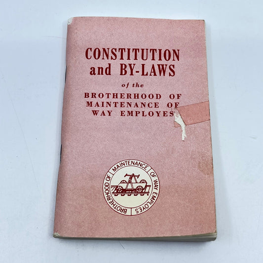 1982 Constitution & By-Laws Brotherhood of Maintenance of Way Employees H5-3