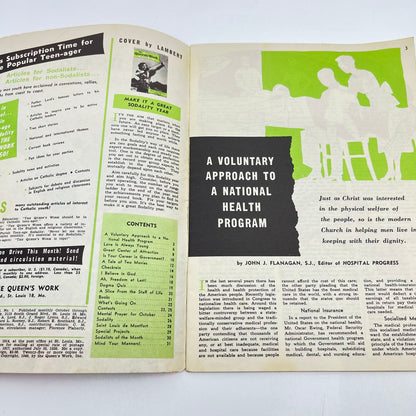 1949 October The Queen’s Work Catholic Teen Magazine Healthcare Pink L4-6