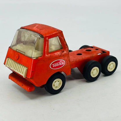 Vintage Tonka Orange Tractor Truck Cab Semi Tandem Steel Metal toy Hauler TC4