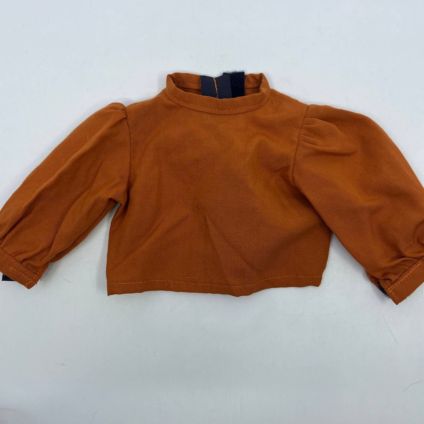 Vintage Handmade American Girl Long Sleeve Burnt Sienna Collared Shirt TH8