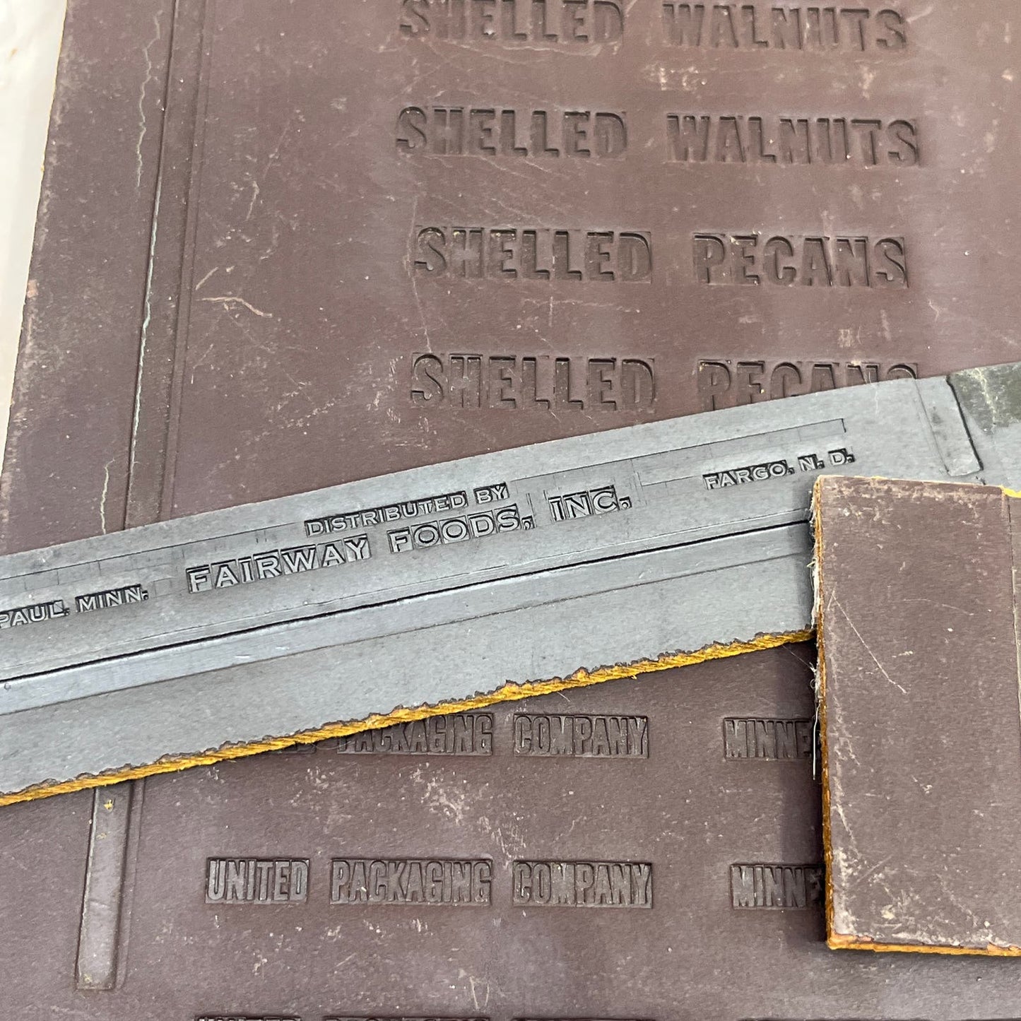 Vtg Newspaper Ad Printing Plate Flong Set of 6 MN Duluth Albert Lea TC9-3