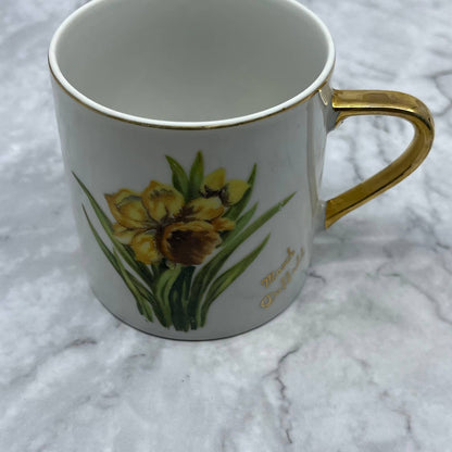 Vintage Fine China Tea Cup Norcrest March Daffodil TD6-3