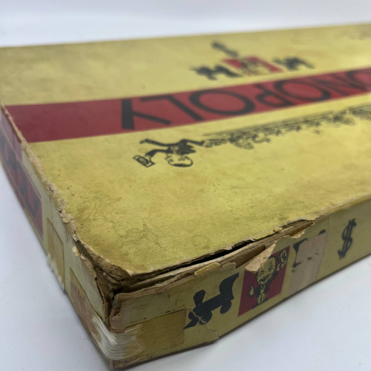 Vintage Monopoly 1954 Board Game Yellow Box W/ Complete Wooden Pieces TG7