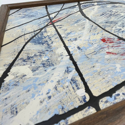 Framed Original Abstract Art Painting "Tradewinds" Acrylic Foam Board 12x15 TI5