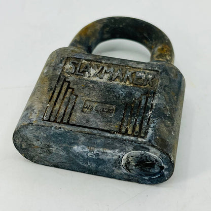 Vintage Art Deco Slaymaker No. 1600 Lock Padlock No Key SA8-a1