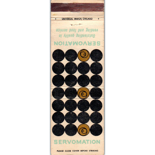 Servomation Vending & Food Services Advertising Matchbook Cover MM9-9