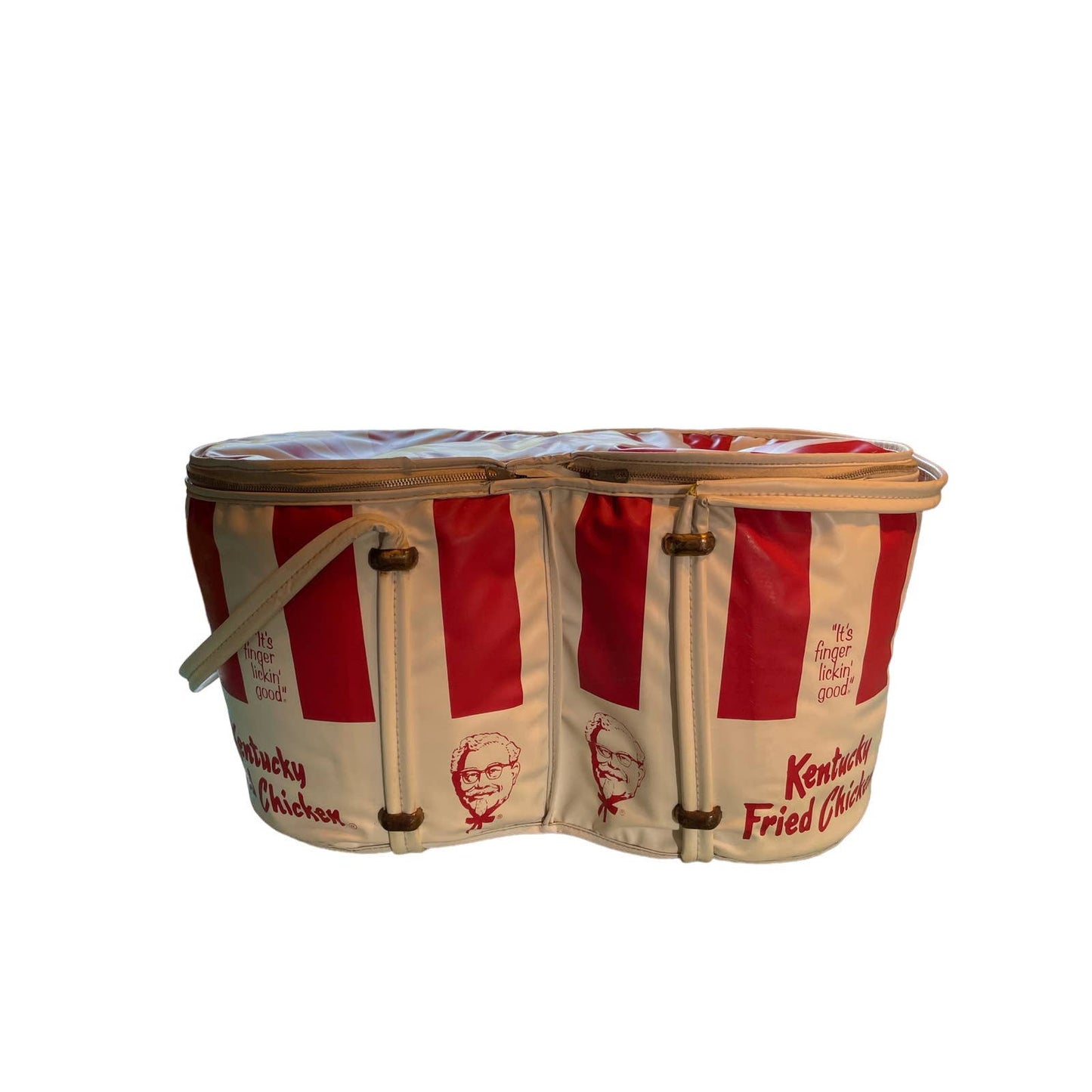 RARE Vintage Retro KFC Kentucky Fried Chicken Double Bucket Warmer Cooler Tote