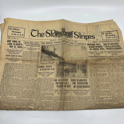 The Stars and Stripes - February 28, 1919 WWI US AEF Newspaper 28th Division B6