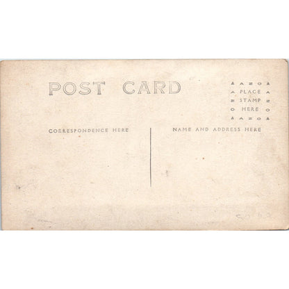 Group of Men Camping at Campsite Original RPPC Real Photo Postcard PB1