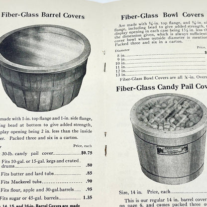 1919 Fiberglass Display Covers for Food Catalog Price List Chicago IL SD3