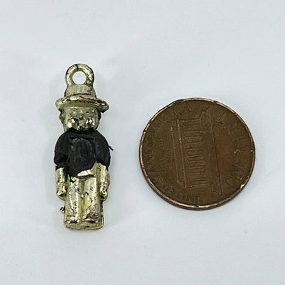 Vintage Cracker Jack Prize Charm Man in Tophat Celluloid Advertising Premium SD1