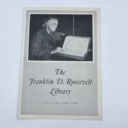 1951 The Franklin D. Roosevelt Library Hyde Park NY Tourist Info Booklet AB3