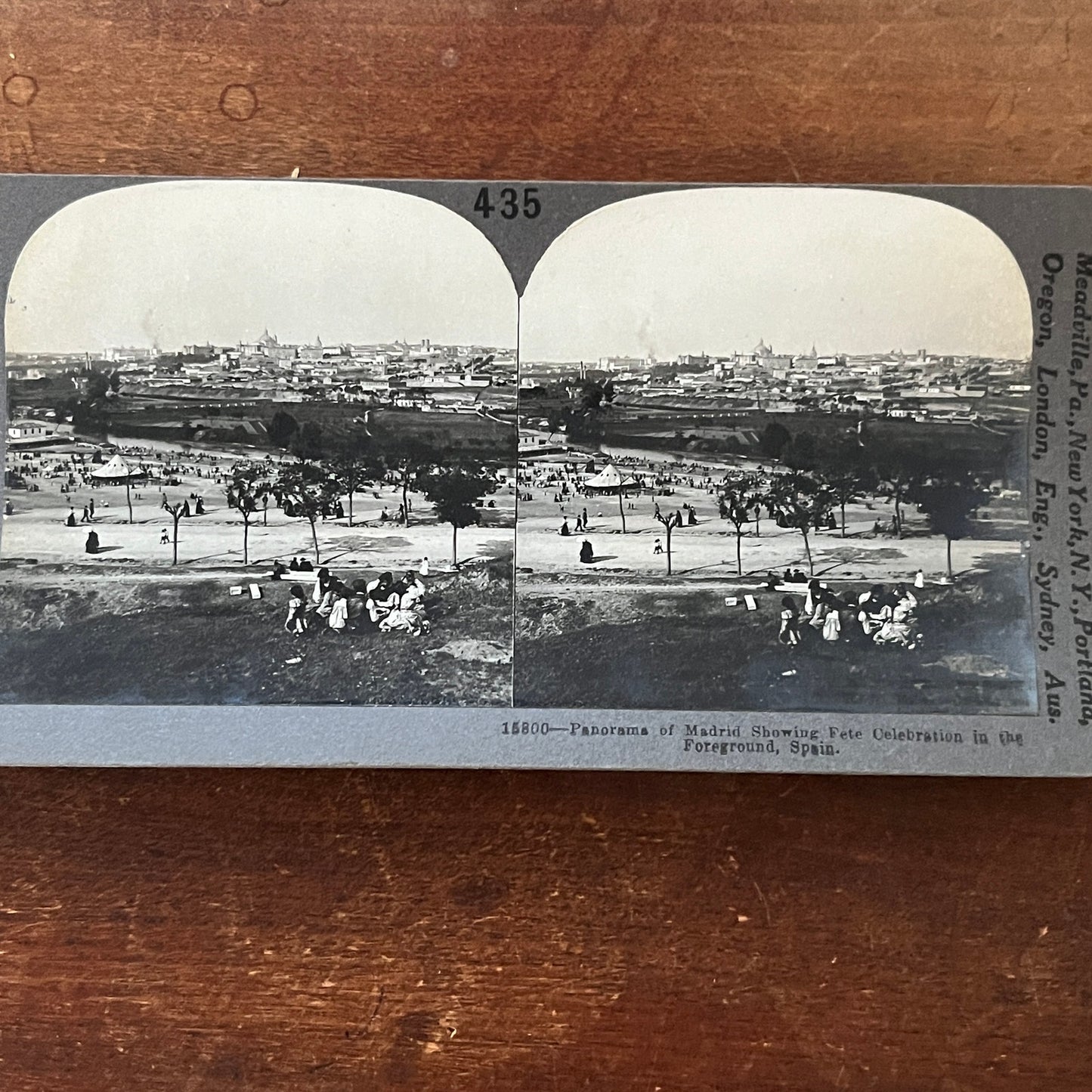 Madrid Fete Celebration, Spain Antique Stereoview Card H2-4
