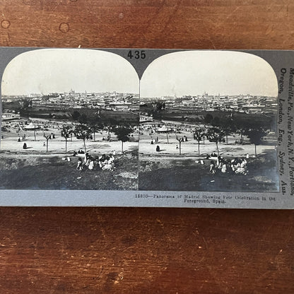 Madrid Fete Celebration, Spain Antique Stereoview Card H2-4