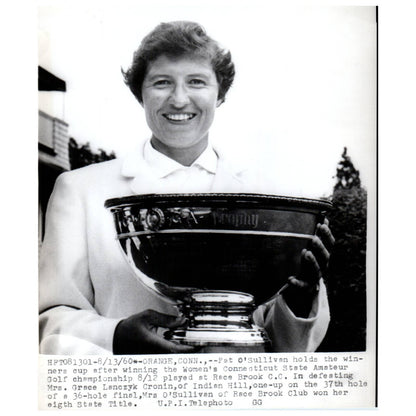 1960 Original Press Photo Ladies' PGA Golf Pat O'Sullivan CT ~7x8 AD1