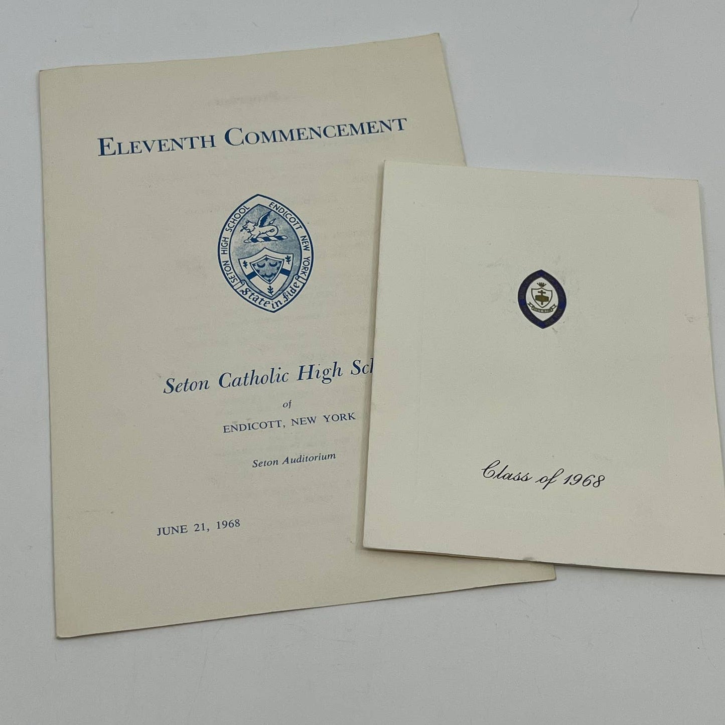 1968 Seton Catholic School Commencement & Invitation Betty Adamik Endicott NY D3