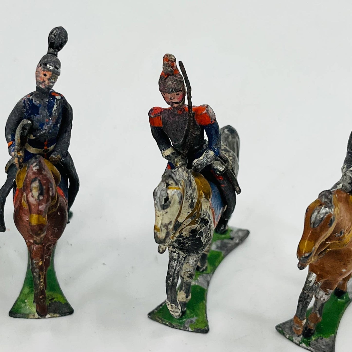 1880s British Army Horse Guard Soldiers Painted Lead Toys Set of 7 SB5