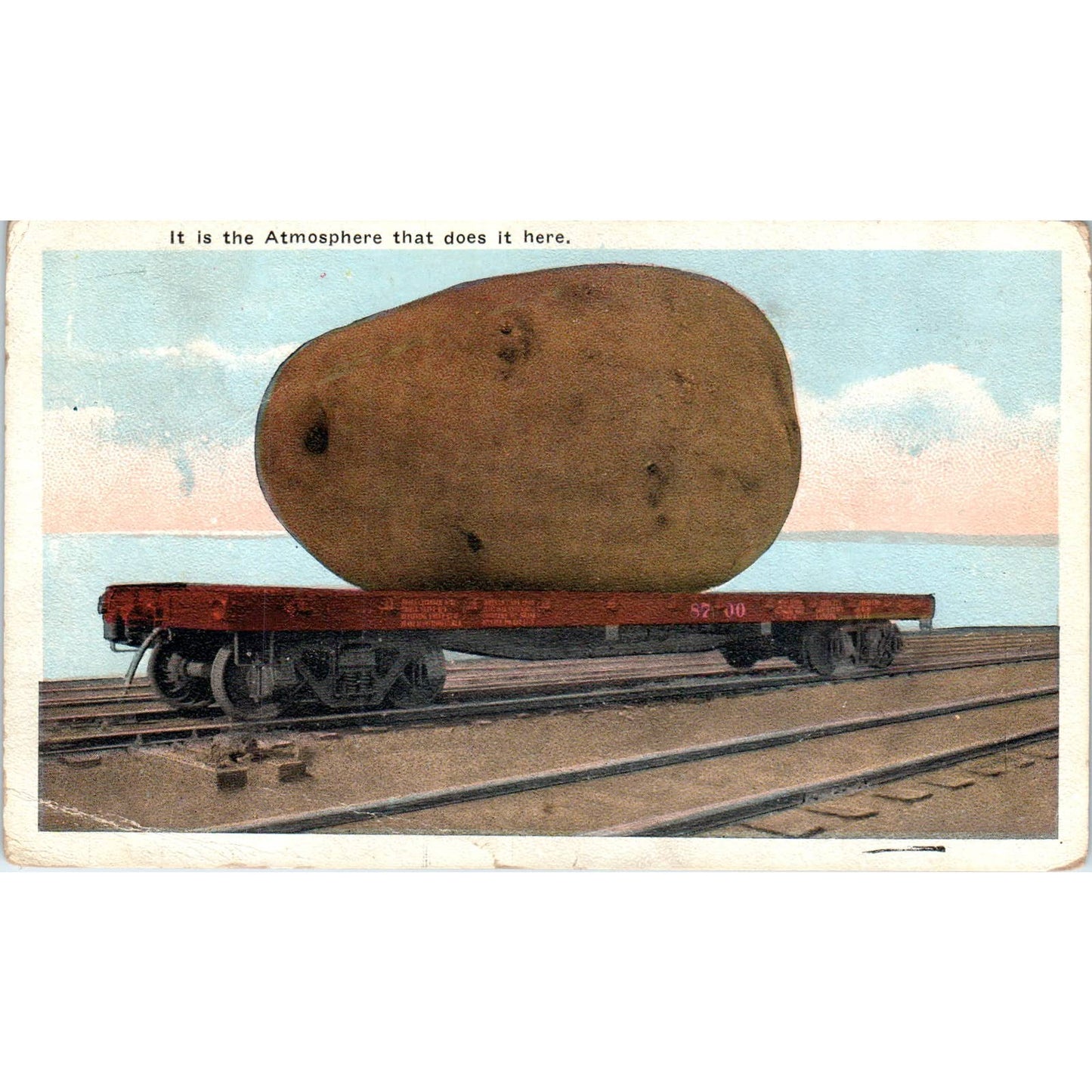 Giant Potato Sugarcreek Ohio 1923 Original Postcard TK1-24