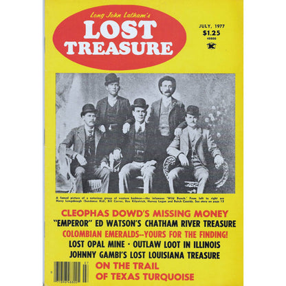 Long John Lathams Lost Treasure Magazine Lost Mines, Buried, Sunken July 1977 M1