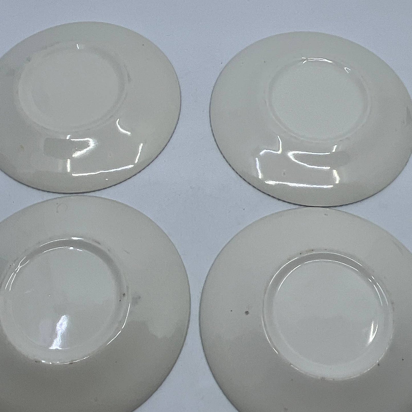 Currier & Ives BLUE Steamboat Royal China Set of 4 Dessert Plates 6” TI3