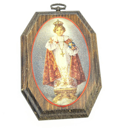 Vintage Catholic Wall Hangings Lady of Perpetual Help Jesus Infant of Prague TG4