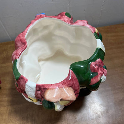 Vintage Everyday Gibson Three Teddy Bear Christmas Holiday 10” Cookie Jar TA6