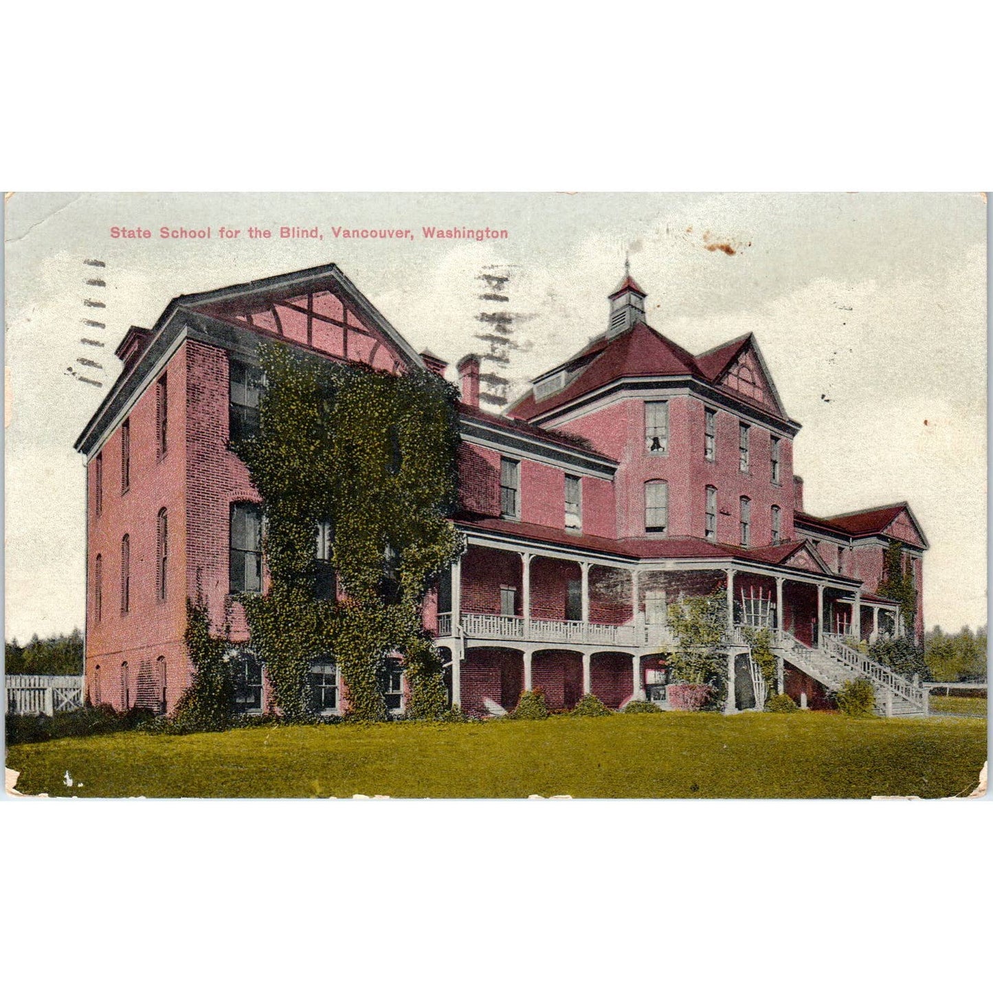 1910 Postcard State School for the Blind Vancouver Washington TD9